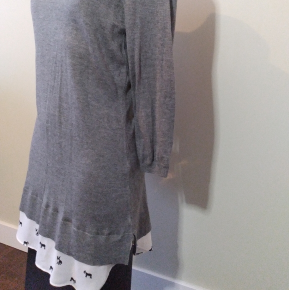 Cute Knit Dress/Tunic, Soft Knit with French Bulldog print at Bottom - Picture 5 of 10